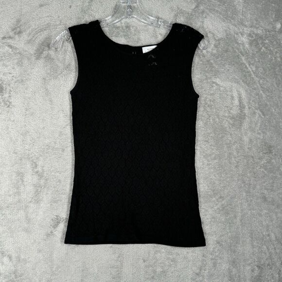 Loft  Sweater Womens Small Black Knit Top Neutral Whimsigoth Dark Fairy‎ Grunge - Picture 2 of 9